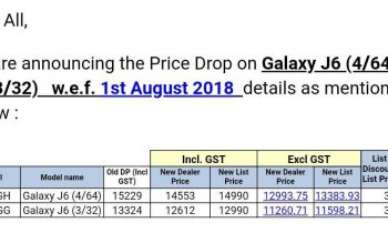 Samsung Mobile Price August 2018